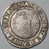 1568 Elizabeth I 6 Pence VF Great Britain England Hammered Sterling Silver Coin S-2562 (26042901R)