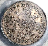 1674 PCGS AU 58 Charles II 6 Pence Great Britain England Sterling Silver Coin POP 1/3 (25030601C)