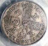 1674 PCGS AU 58 Charles II 6 Pence Great Britain England Sterling Silver Coin POP 1/3 (25030601C)