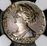 1703 NGC AU 58 Anne Vigo 6 Pence Great Britain England Treasure Silver Coin (25110901D)