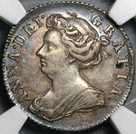 1707 NGC AU 58 Anne 6 Pence Great Britain Silver Post Union Coin (24081301D)