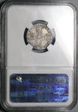 1707-E Star NGC VF 20 Anne 6 Pence Great Britain Rare Post Union Silver Coin POP 1/0 (25100901C)