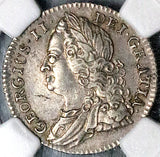 1745 NGC XF 45 Great Britain 6 Pence George II Roses Sterling Silver Coin POP 3/4 (25081402C)