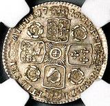 1745 NGC XF 45 Great Britain 6 Pence George II Roses Sterling Silver Coin POP 3/4 (25081402C)