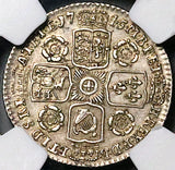 1745 NGC XF 45 Great Britain 6 Pence George II Roses Sterling Silver Coin POP 3/4 (25081402C)