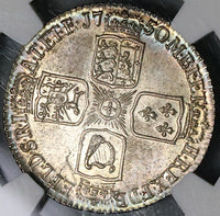 1750 NGC MS 64+ George II 6 Pence Great Britain Silver Colonial Coin POP 2/1 (23072802C)