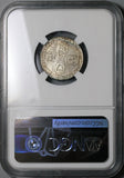 1750 NGC MS 64+ George II 6 Pence Great Britain Silver Colonial Coin POP 2/1 (23072802C)
