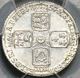 1757 PCGS MS 63 George II 6 Pence Great Britain Colonial Sterling Silver Coin (25101203C)