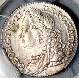 1757 PCGS MS 63 George II 6 Pence Great Britain Colonial Silver Coin (26091601C)
