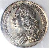 1757 NGC MS 64 George II 6 Pence Great Britain Sterling Silver Coin (24112501D)