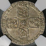 1757 NGC XF 45 George II 6 Pence Great Britain Colonial Sterling Silver Coin (24072701C)