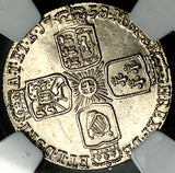 1758/7 NGC MS 63 George II 6 Pence Great Britain Overdate Rare Silver Coin (25111701C)