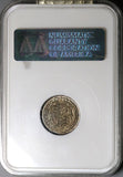 1816 NGC MS 64 6 Pence George III Britain Vintage Holder Silver Coin (23060503C)
