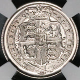 1817 NGC UNC 6 Pence George III Britain Sterling Silver Coin (23061301C)