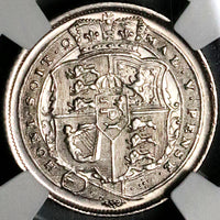 1817 NGC UNC 6 Pence George III Britain Sterling Silver Coin (23061301C)
