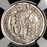 1817 NGC UNC 6 Pence George III Britain Sterling Silver Coin (23061301C)