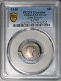 1840 PCGS XF Victoria 6 Pence Great Britain Rare Sterling Silver Coin (26040801C)