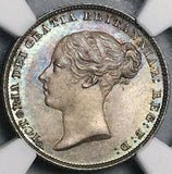 1844 NGC MS 66 Victoria 6 Pence Great Britain Rare Large 44 Sterling SIlver Coin POP 1/1 (22061001D)