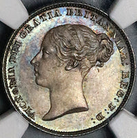 1844 NGC MS 66 Victoria 6 Pence Great Britain Rare Large 44 Sterling SIlver Coin POP 1/1 (22061001D)