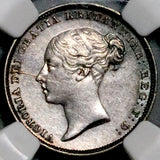 1850/30 NGC AU 50 Victoria 6 Pence Great Britain Rare Overdate Sterling Silver Coin (26091702C)