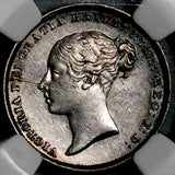 1850/30 NGC AU 50 Victoria 6 Pence Great Britain Rare Overdate Sterling Silver Coin (26091702C)
