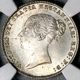 1859 NGC MS 63 Victoria 6 Pence Great Britain Sterling Silver Coin (26102201C)