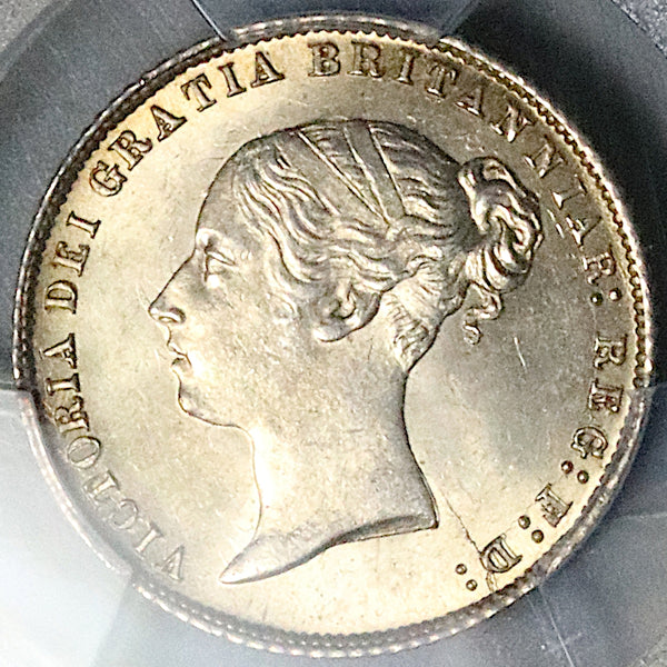 1859 PCGS MS 64 Victoria 6 Pence Great Britain Sterling Silver Coin (25110101C)