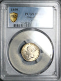 1859 PCGS MS 64 Victoria 6 Pence Great Britain Sterling Silver Coin (25110101C)