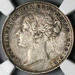 1878 NGC XF Victoria 6 Pence DRITANNIAR Mint Error Great Britain Sterling Silver Coin (24061705D)