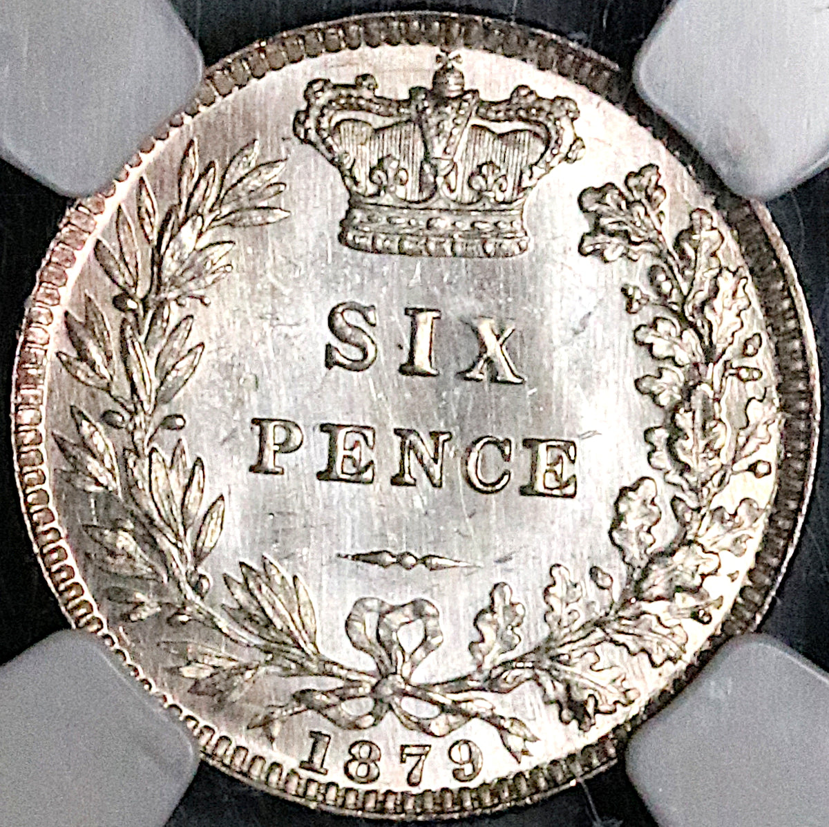 1879 NGC MS 64 Victoria 6 Pence No Die Number PL Great Britain Sterlin ...