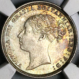 1882 NGC MS 63 Victoria 6 Pence Great Britain Rare Key 760k Silver Coin (23072301C)