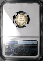 1882 NGC MS 63 Victoria 6 Pence Great Britain Rare Key 760k Silver Coin (23072301C)