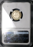 1882 NGC MS 63 Victoria 6 Pence Great Britain Rare Key 760k Silver Coin (23072301C)
