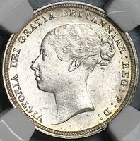 1883 NGC MS 63 Victoria 6 Pence Great Britain Mint State Silver Coin (25072602C)