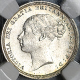 1883 NGC MS 63 Victoria 6 Pence Great Britain Mint State Silver Coin (25072602C)
