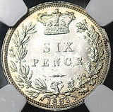 1883 NGC MS 63 Victoria 6 Pence Great Britain Mint State Silver Coin (25072602C)