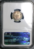 1884 NGC MS 64 Victoria 6 Pence Great Britain Sterling Silver Coin (25091001C)