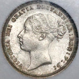 1884 NGC MS 64 Victoria 6 Pence Great Britain Sterling Silver Coin (24061201C)