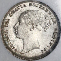 1884 NGC MS 64 Victoria 6 Pence Great Britain Sterling Silver Coin (24061201C)