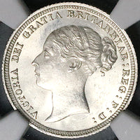 1886 NGC MS 64+ Victoria 6 Pence Great Britain Sterling Silver Coin (25021602C)