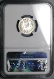 1886 NGC MS 64+ Victoria 6 Pence Great Britain Sterling Silver Coin (25021602C)