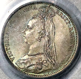 1887 PCGS MS 64 Victoria 6 Pence Shield Great Britain Sterling Silver Coin (25060101C)