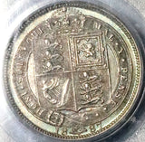 1887 PCGS MS 64 Victoria 6 Pence Shield Great Britain Sterling Silver Coin (25060101C)