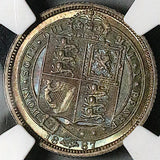 1887 NGC MS 65 Victoria 6 Pence Shield Great Britain Sterling Silver Coin (25111702C)