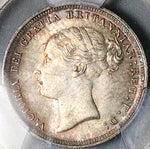 1887 PCGS MS 65 Victoria 6 Pence Young Head Great Britain Sterling Silver Coin (25092705C)