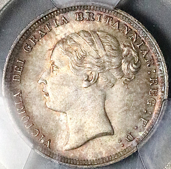 1887 PCGS MS 65 Victoria 6 Pence Young Head Great Britain Sterling Silver Coin (25092705C)
