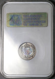 1890 NGC MS 65 Victoria 6 Pence Great Britain Jubilee Gem Silver Vintage Soapbox Holder Coin (26020201C)