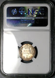 1901 NGC MS 65 Victoria 6 Pence Great Britain Gem Sterling Silver Coin (25112205C)