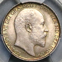 1902 PCGS MS 64 Edward VII 6 Pence Great Britain Sterling Silver Coin (25092706C)