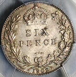 1902 PCGS MS 64 Edward VII 6 Pence Great Britain Sterling Silver Coin (25092706C)